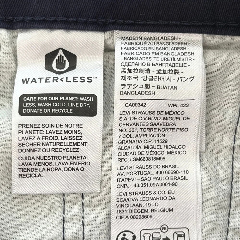 Levi's Mens 511 All Seasons Tech Pants 30x31 Navy Blue Slim Fit Stretch Jeans